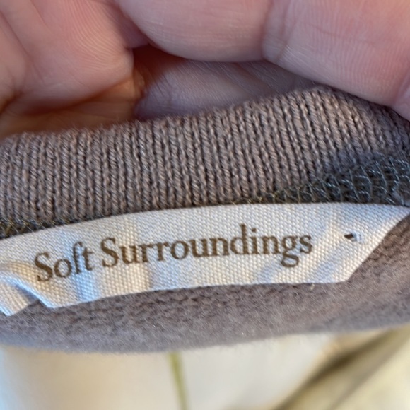 Soft Surroundings Mix media knit sweatshirt top under shirt look L/S size PL - Picture 11 of 16